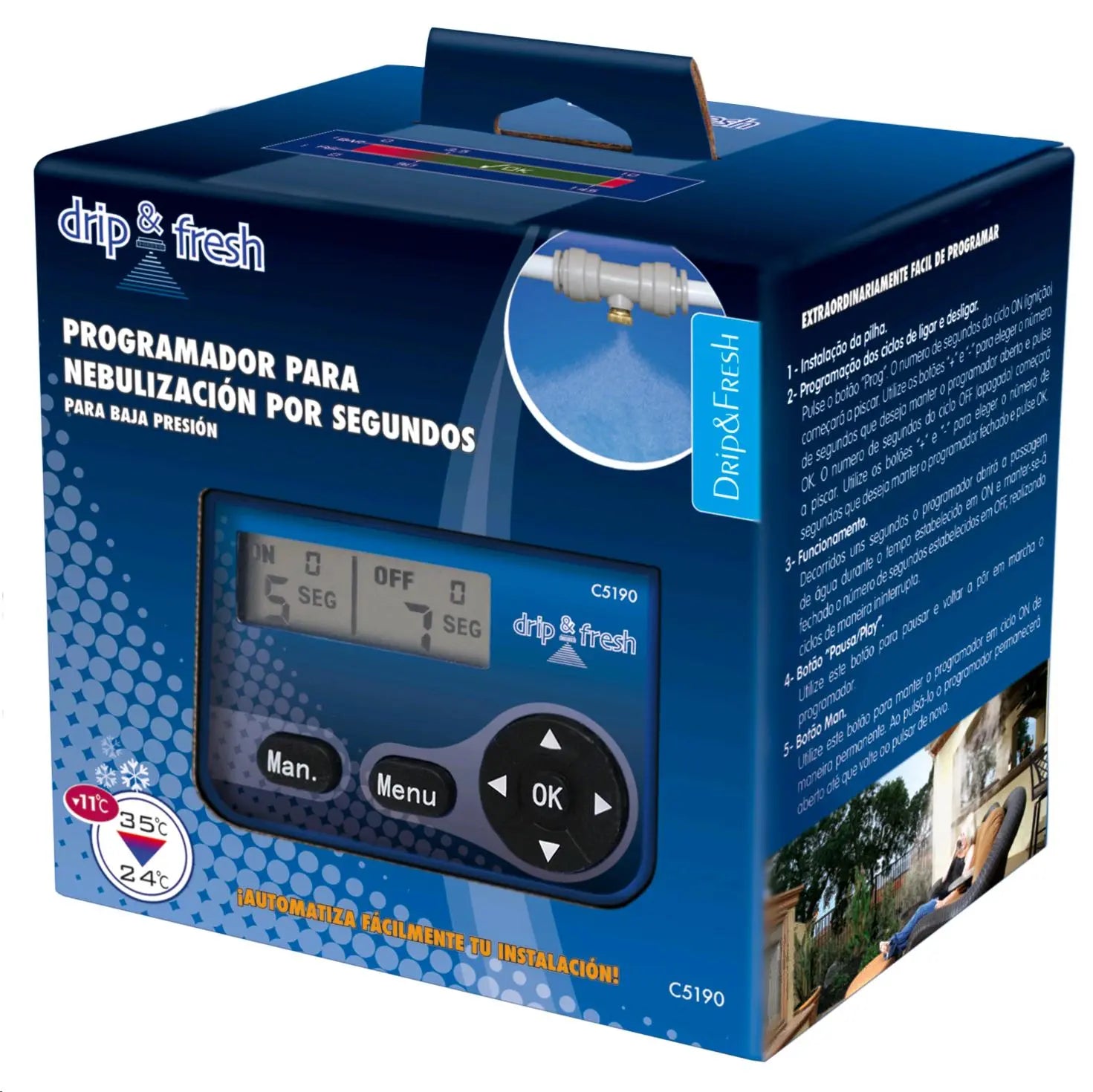 PROGRAMADOR CON PANTALLA LCD PARA NEBULIZADOR POR SEGUNDOS