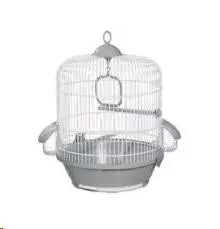 JAULA PAJARO 716 BLANCA GRIS (31,5x40 cm)