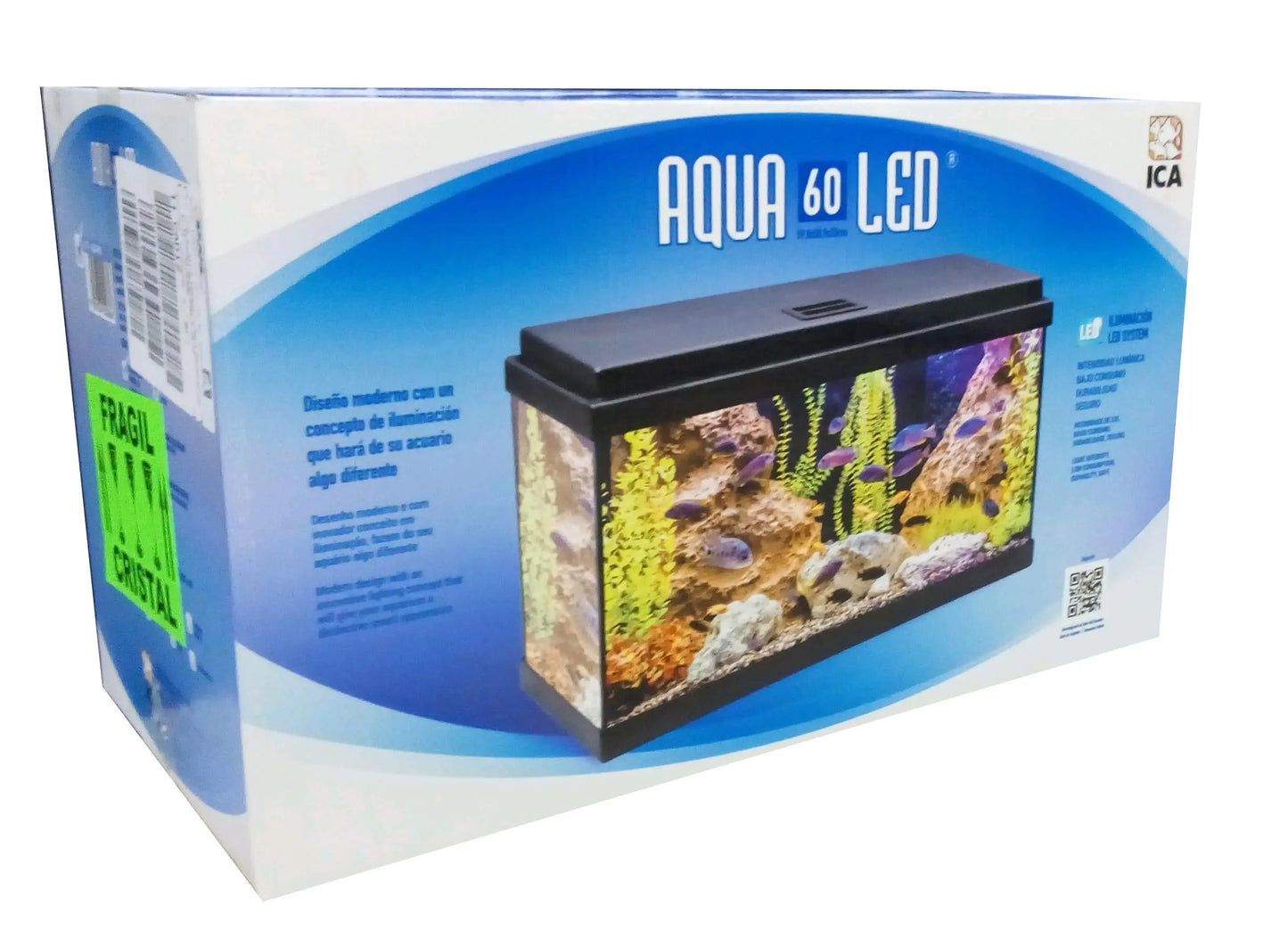 ACUARIO KIT AQUALED 60 L.NEGRO(59,8X30,9X35CM.)