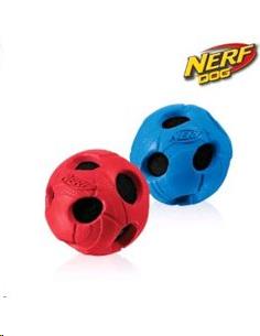 Juguete Nerf Squeaker Pelota Agujeros T-XS rojo/azul