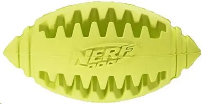 Juguete Nerf Teether Pelota Rugby Dentada T-S verde/rojo