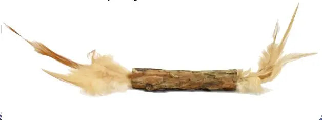 JUGUETE GATOS NAYECO STICK SILVER VINE CON PLUMA 22CM.