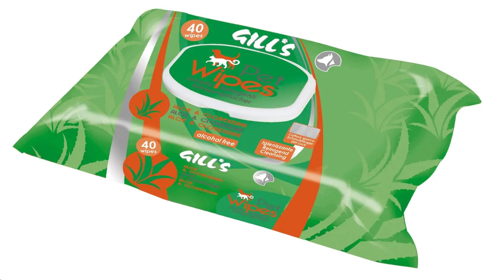 GILL'S TOALLITAS HIGIENIZANTES XL CLORHEXIDINA 40UDES.