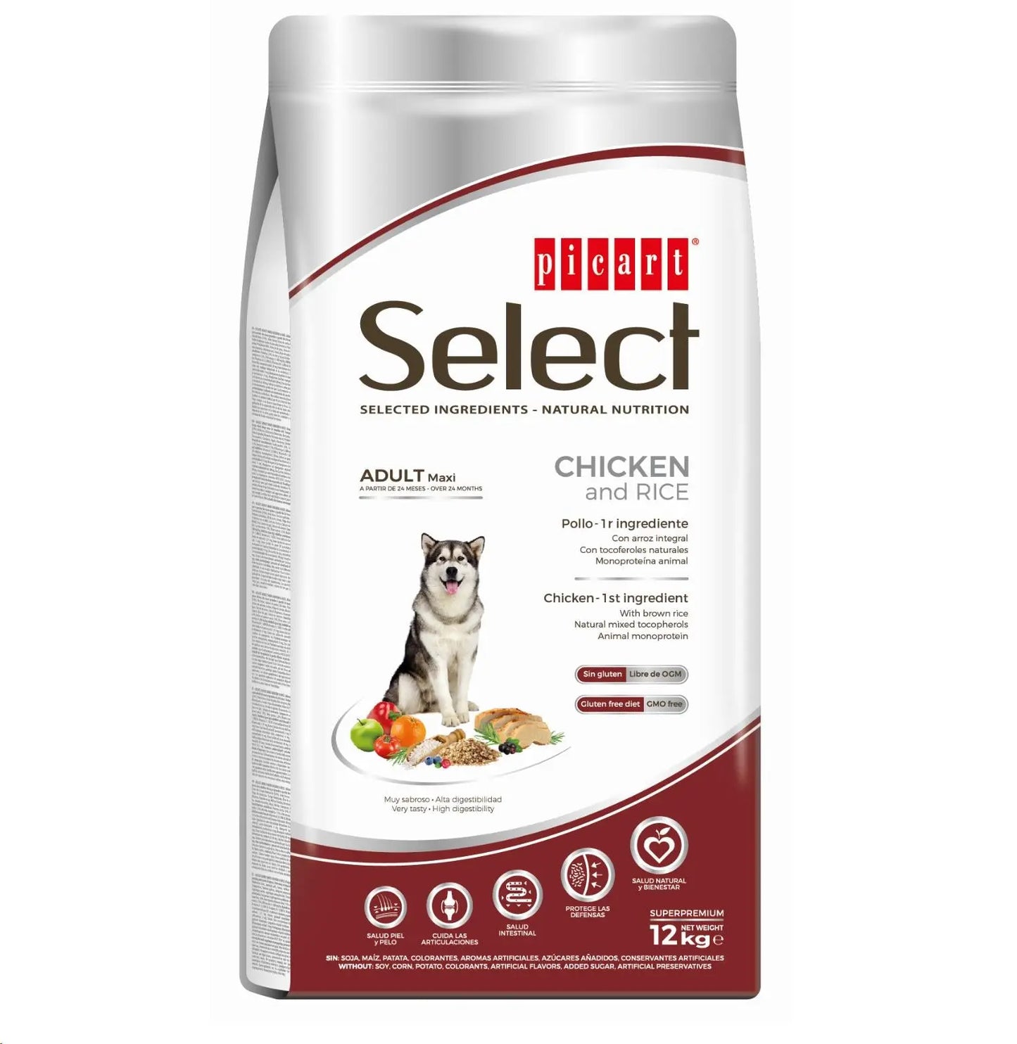 PICART SELECT DOG ADULT MAXI CHICKEN & RICE 12KG