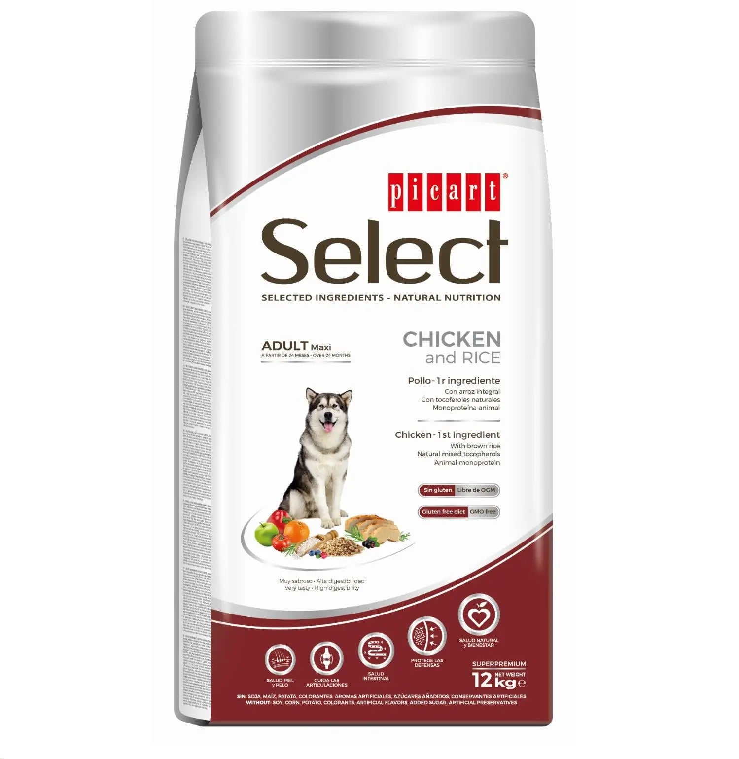 PICART SELECT DOG ADULT MAXI CHICKEN & RICE 12KG