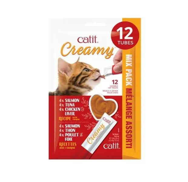 CATIT SNACK GATOS CREAMY LIQUIDO MULTIPACK 12 UDES.