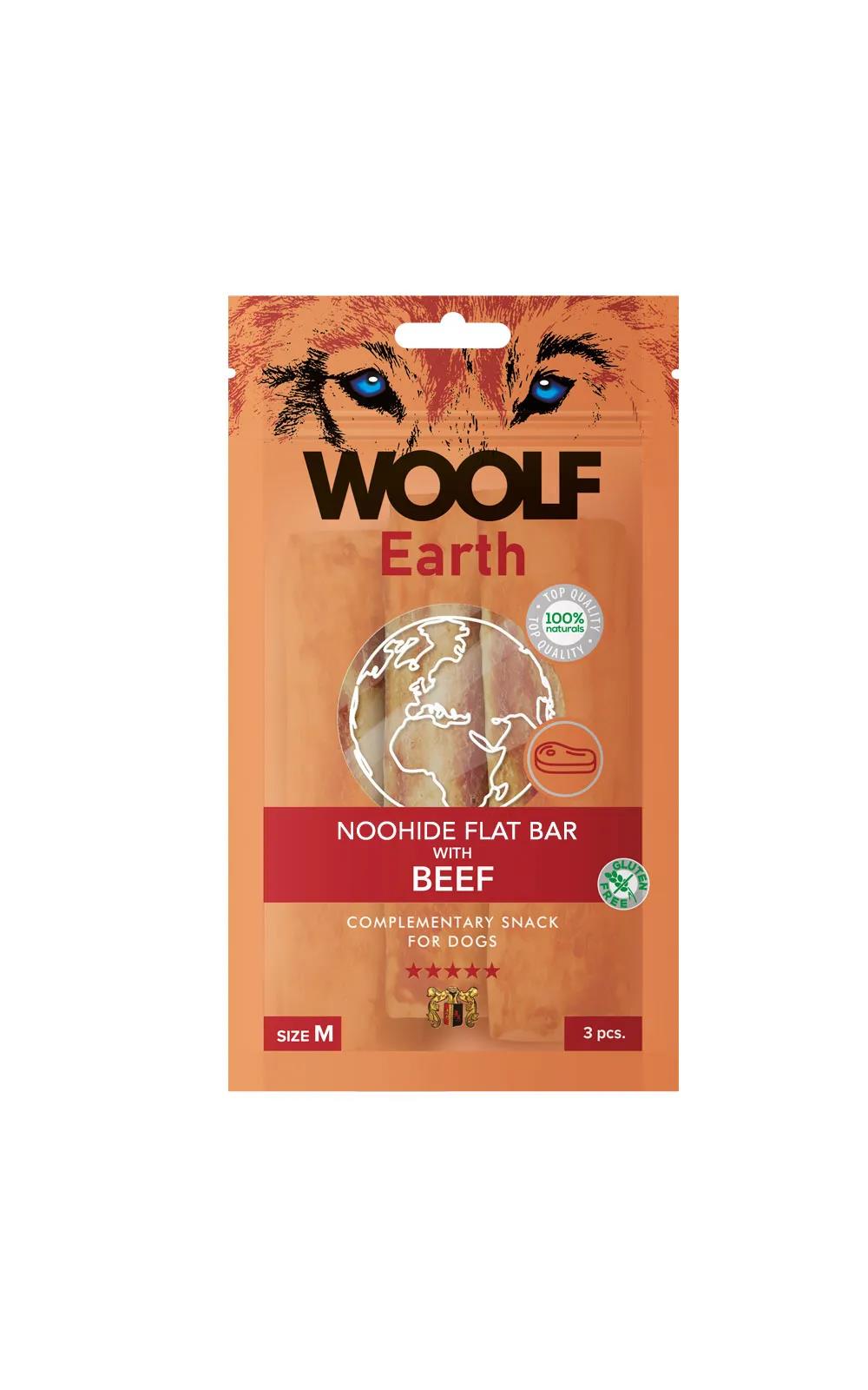 Woolf Earth Flat Bar with Beef M 90gr