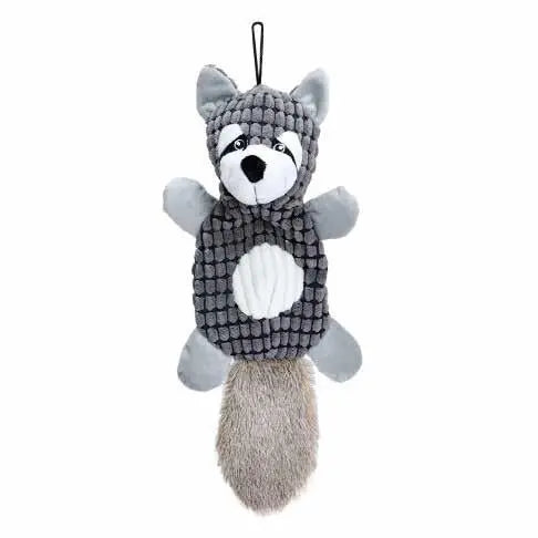 Juguete Perro Peluche Mapache Con Sonido Gris Oscuro 45 cm Freedog
