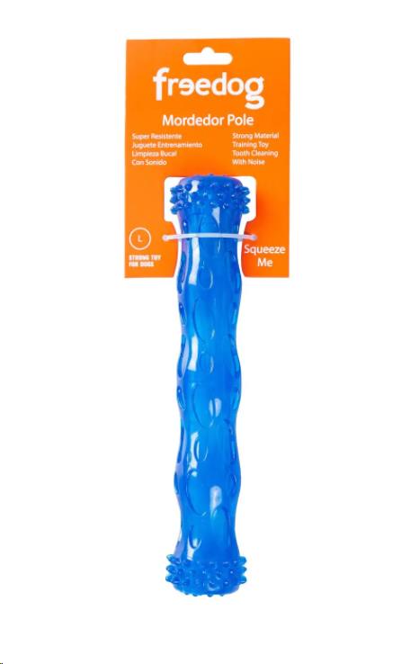 Mordedor Pole Azul con Sonido 28cm Freedog