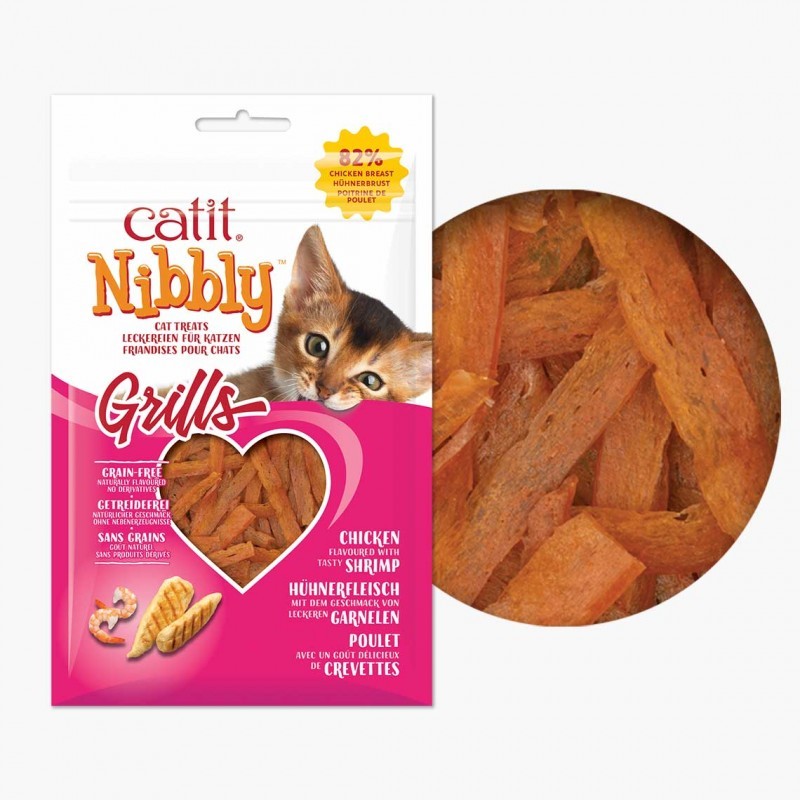 Catit Nibbly Grills, Pollo & Gambas, 30g