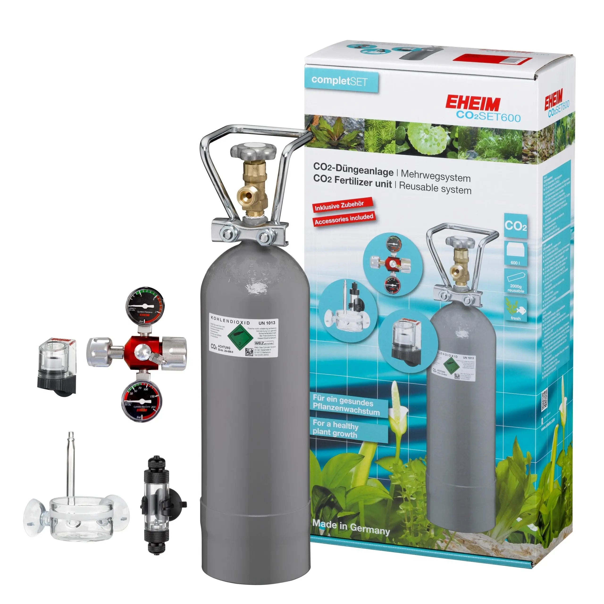 EHEIM CO2SET600 set completo de CO2 inclusive botella rellenable de 2000g