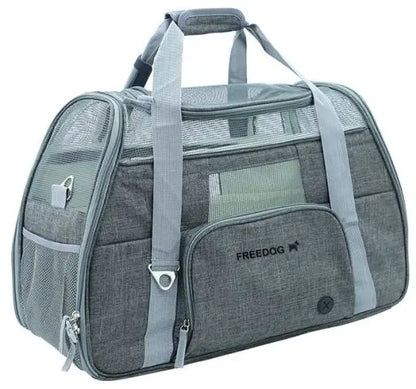 Bolso Transportin Crossworld Gris 51 x 23 x 35cm Freedog