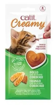 Catit Creamy Pollo y Cordero 4x10g