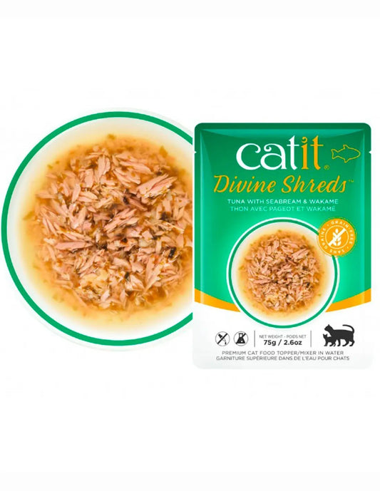 Catit Divine Shreds Atun/Dorada&Wakame, 75g