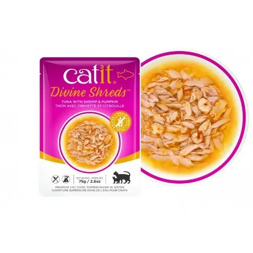 Catit Divine Shreds Atun/Gambas&Calabaza, 75g