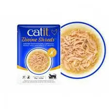 Catit Divine Shreds Pollo/Caballa&Brocoli 75g