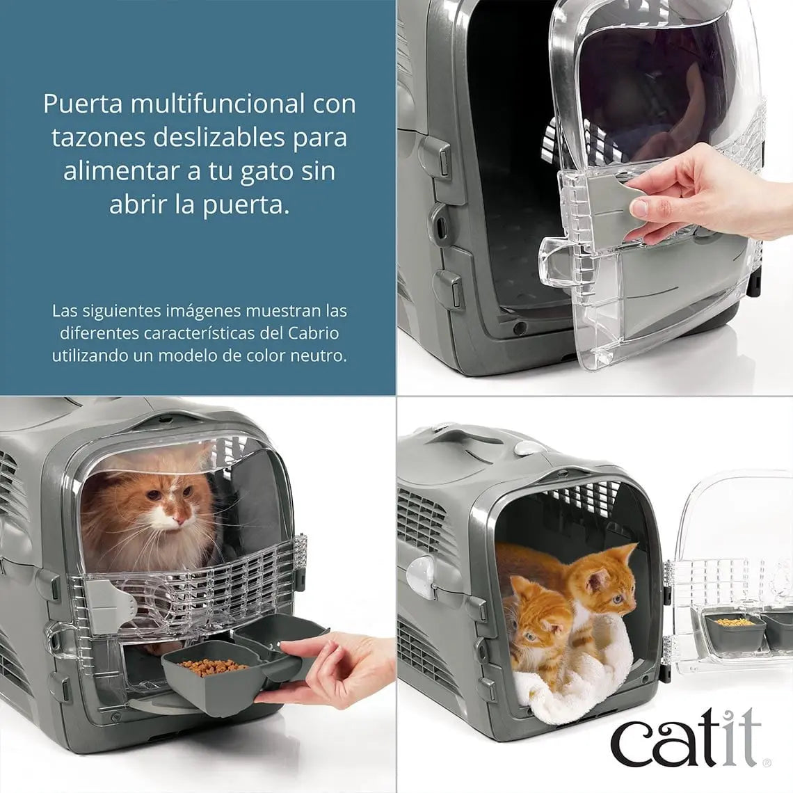 Catit Pet Cabrio Transportín Cherry