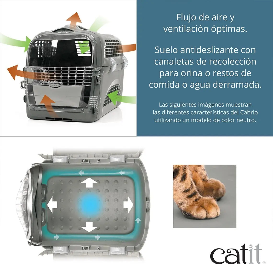 Catit Pet Cabrio Transportín Turquesa