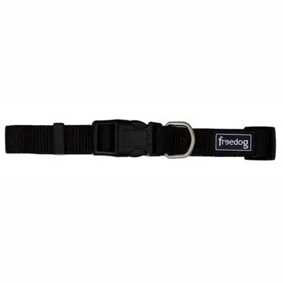 Collar Nylon Basic NEGRO 10mm Freedog