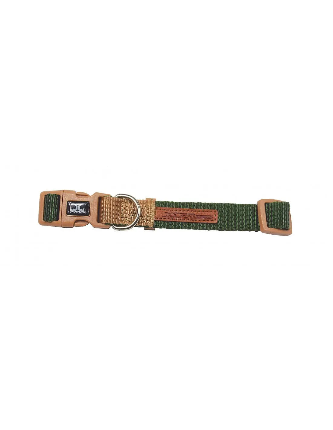 COLLAR X-TRM DOBLE PREMIUM VERDE FOREST-BRITISH BEIGE 48-66cm x 2,5cm