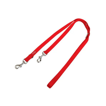 Correa Adiestramiento Nylon Rojo 2x200cm Freedog