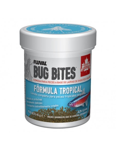 Fluval Bug Bites Tropical Micro Grán.45g 0,6-1,2mm