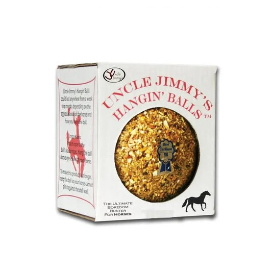 GOLOSINA CABALLO UNCLE JIMMY´S HANGING BALL MANZANA