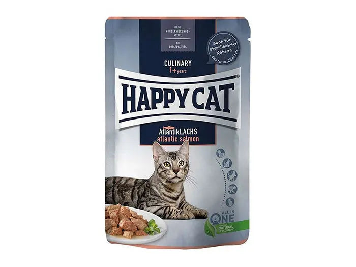 Happy Cat Culinary Meat in Sauce Atlantik-Lachs Pouch 85 g (Salmón)