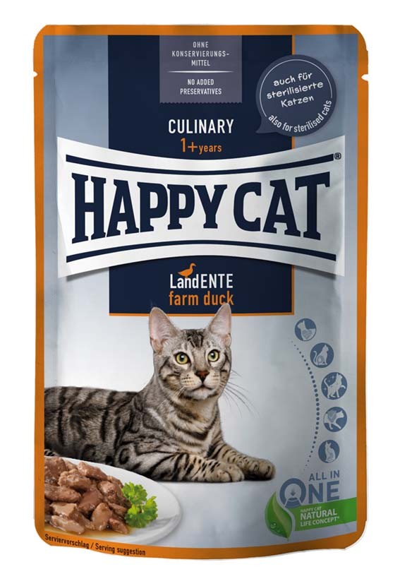 Happy Cat Culinary Meat in Sauce Land-Ente Pouch 85 g (Pato)