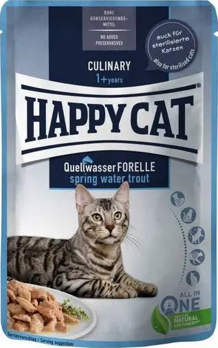 Happy Cat Culinary Meat in Sauce Quellwasser-Forelle Pouch 85 g (Trucha)
