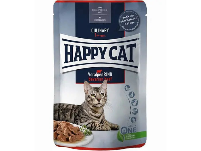 Happy Cat Culinary Meat in Sauce Voralpen-Rind Pouch 85 g (Ternera)