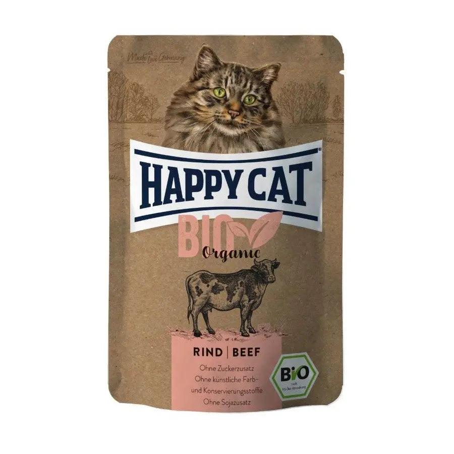 HAPPY CAT POUCH BIO ORGANIC TERNERA 85GR