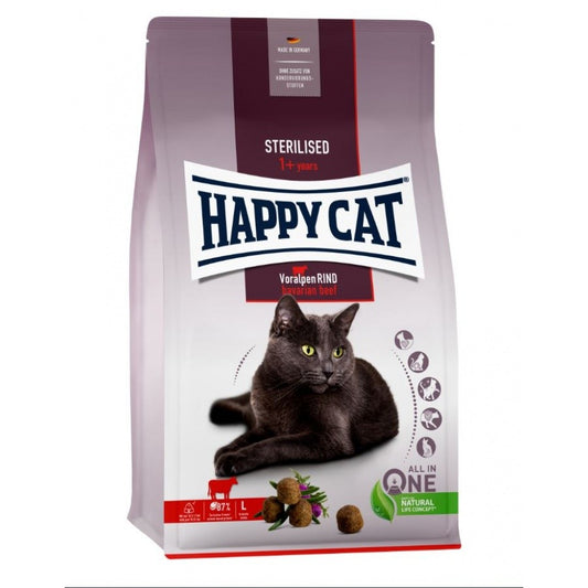 Happy Cat Sterilised VoralpenRind 1,3 kg (Ternera)