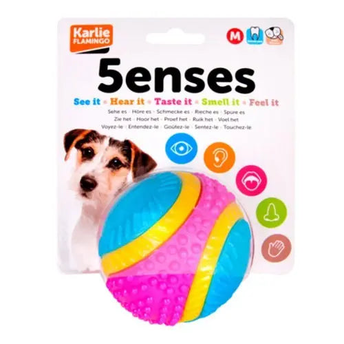 PELOTA 5 SENTIDOS 5ENSES BALL 8CM FLAMINGO