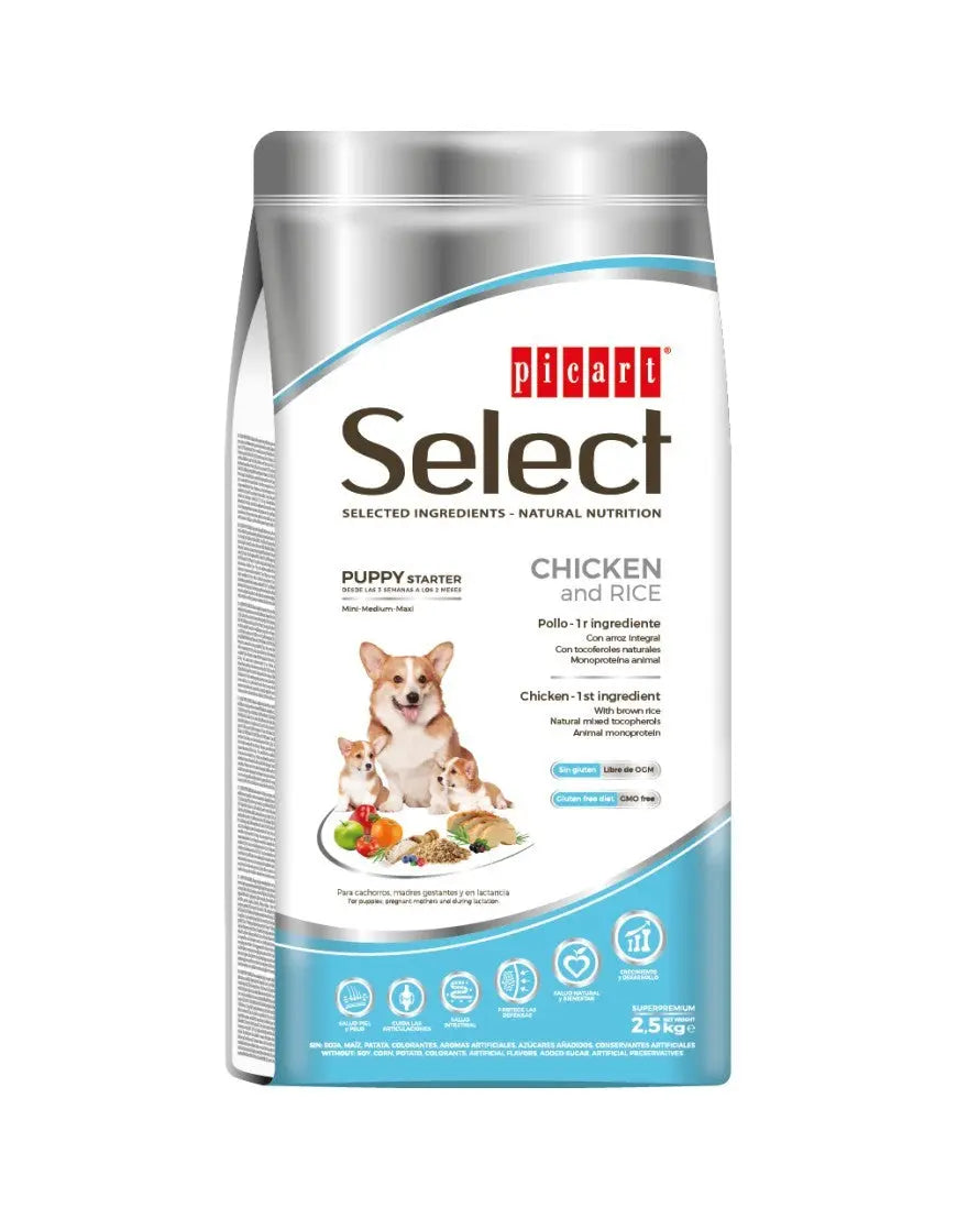 PICART SELECT DOG PUPPY STARTER CHICKEN & RICE 2,5KG