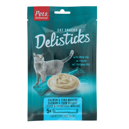 Snack Cat Pets Delisticks Salmon & Tuna 5x15gr