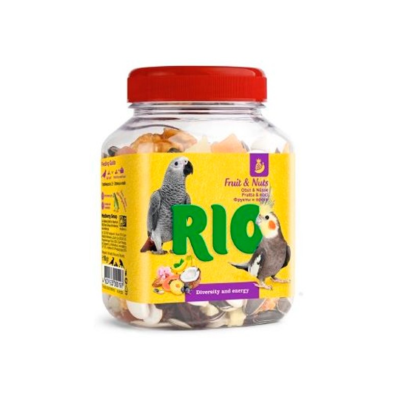 Snack Mix Fruta y Nueces Natural Para Aves 160gr Rio