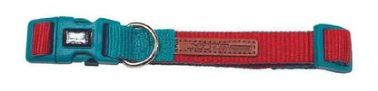 COLLAR X-TRM DOBLE PREMIUM ROJO-TURQUESA 30-40cm x 1,5cm