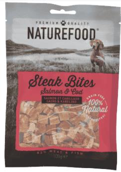 Snack Dog NATUREFOOD Steak Bites Salmón 100g