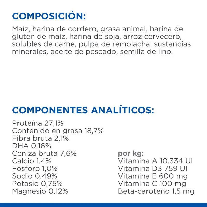 HILL'S SP CANINE MEDIUM PUPPY CORDERO Y ARROZ 14kg